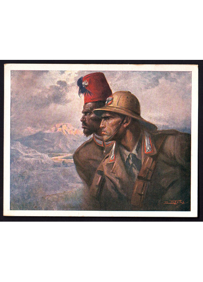 Cartolina d'epoca  Militari Carabinieri Reali dell'A.O.I.